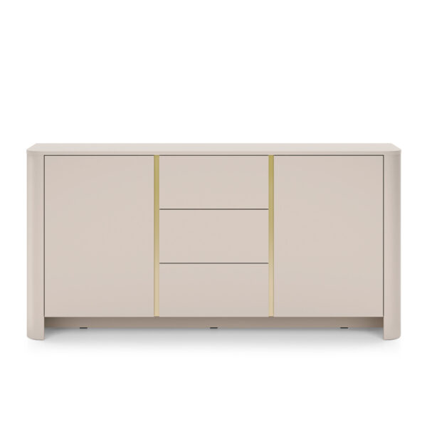 Commode AMOS KSZ168 - Cachemire - Arrondie - Fermeture douce - Tiroirs - Largeur 103 cm, Hauteur 132 cm, Profondeur 39 cm – Image 7