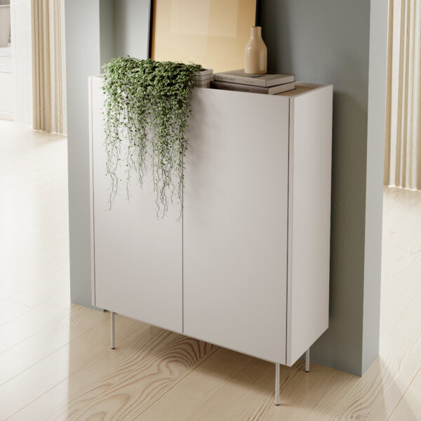 Commode Kelowna KD97 - Cachemire, Chene - Largeur 97 cm, Hauteur 122 cm, Profondeur 37 cm – Image 2