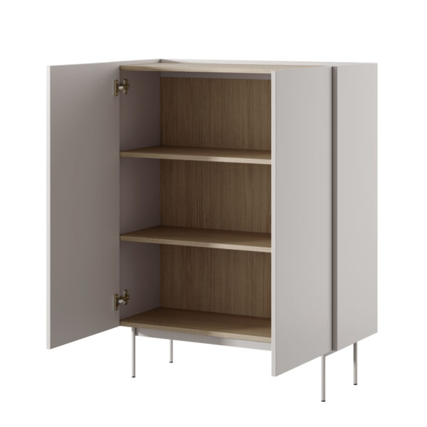 Commode Kelowna KD97 - Cachemire, Chene - Largeur 97 cm, Hauteur 122 cm, Profondeur 37 cm – Image 4