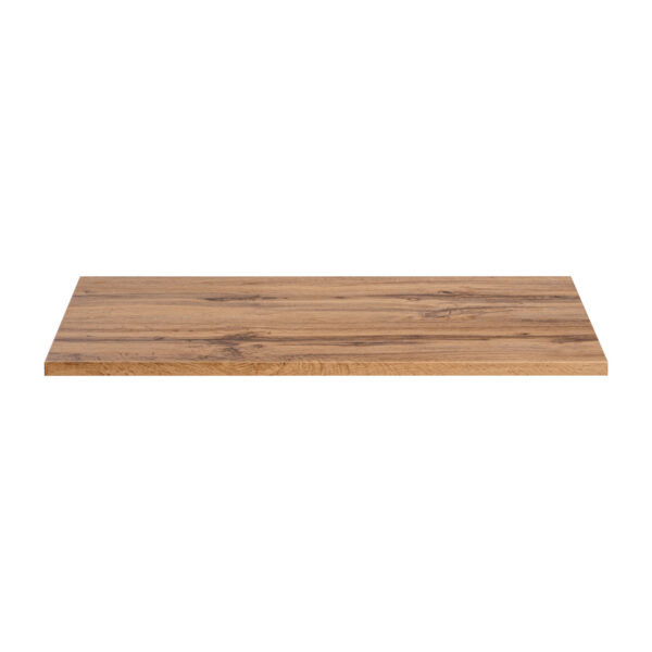 Meuble suspendu avec lavabo et plan de travail ADEN - noir - plan de travail couleur chêne Wotan - 2 tiroirs - 80 x 75 x 46 cm – Image 9