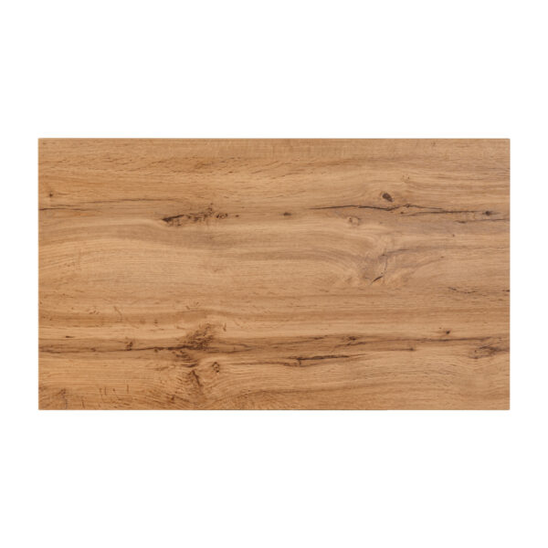 Meuble suspendu avec lavabo et plan de travail ADEN - noir - plan de travail couleur chêne Wotan - 2 tiroirs - 80 x 75 x 46 cm – Image 10