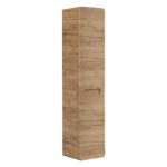 Armoire haute suspendue de salle de bain ARVIDA - couleur chêne - 2 portes - panier intégré - 35 x 170 x 35 cm