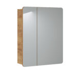Armoire murale avec miroir de salle de bain ARVIDA - couleur chêne - 2 portes - 60 x 75 x 16 cm