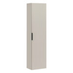 Armoire haute suspendue de salle de bain ADEN - cachemire - façades rainurées - 35 x 140 x 25 cm