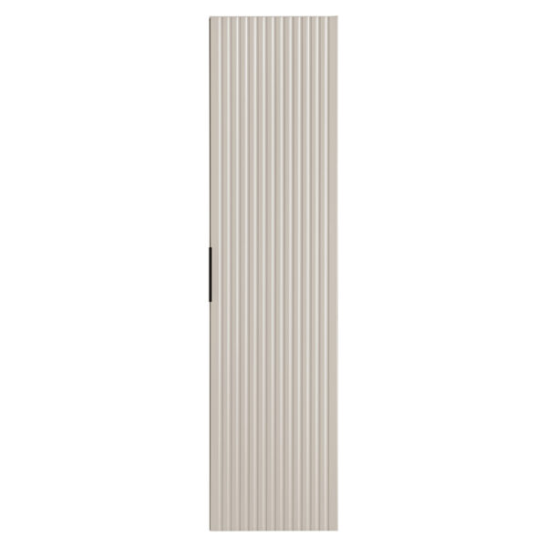 Armoire haute suspendue de salle de bain ADEN - cachemire - façades rainurées - 35 x 140 x 25 cm – Image 5