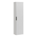 Armoire haute suspendue de salle de bain ADEN - blanche - façades rainurées - 35 x 140 x 25 cm