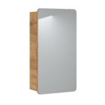 Armoire murale avec miroir de salle de bain ARVIDA - couleur chêne - 40 x 75 x 16 cm