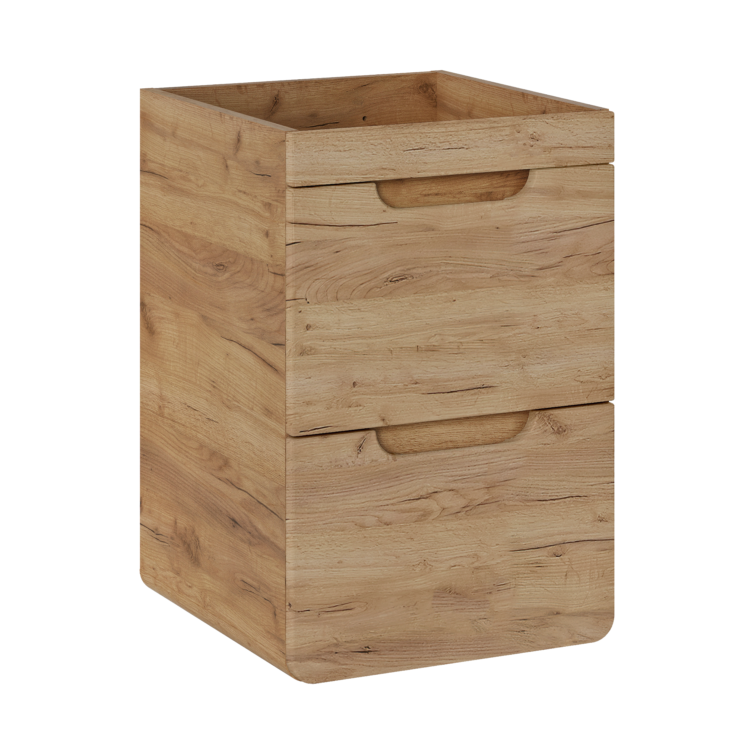 XMEBLAZSZKCM01101101_00-1.jpg Meuble suspendu sous lavabo ARVIDA - couleur chêne - 2 tiroirs - 40 x 59 x 41 cm – Image 1