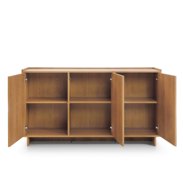 Commode Yarker – chêne caramel – 3 portes – 147 x 82 x 39 cm – Image 4