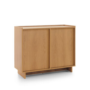 Commode Yarker – chêne caramel – 2 portes – 98 x 82 x 39 cm