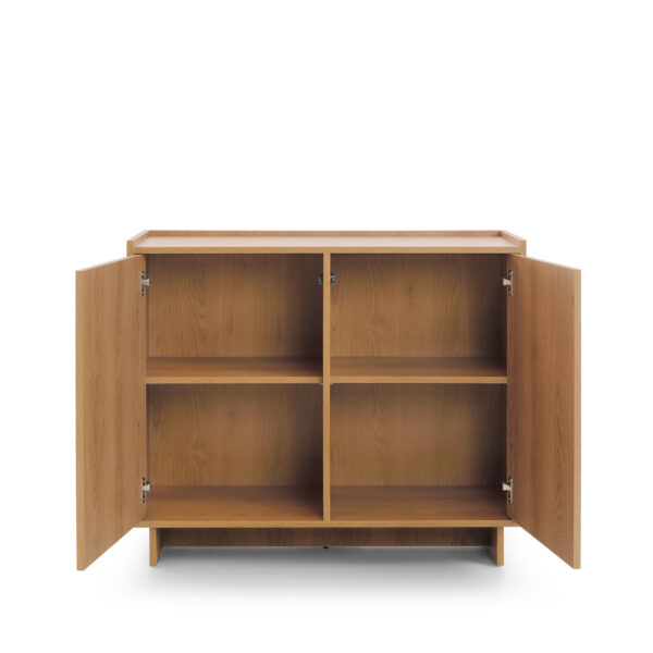 Commode Yarker – chêne caramel – 2 portes – 98 x 82 x 39 cm – Image 4