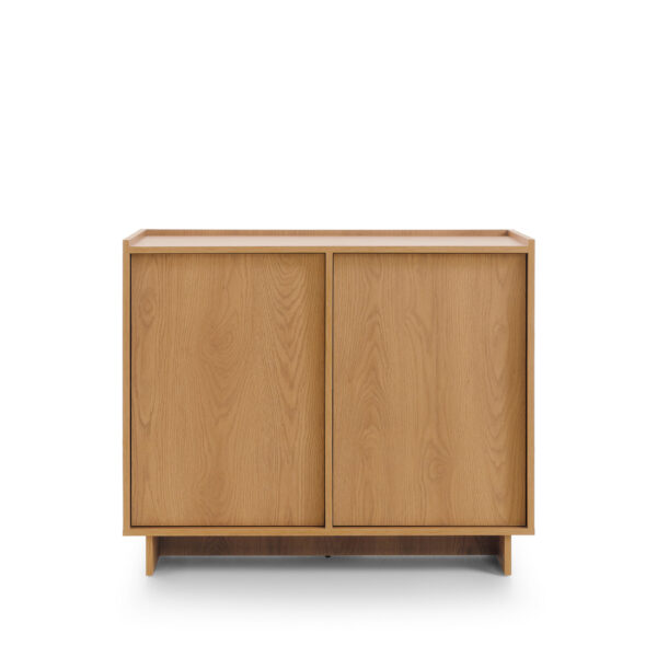 Commode Yarker – chêne caramel – 2 portes – 98 x 82 x 39 cm – Image 7