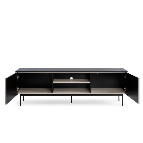 Meuble TV Olden – cachemire – plateau en verre – 180 x 52 x 39 cm – Image 4