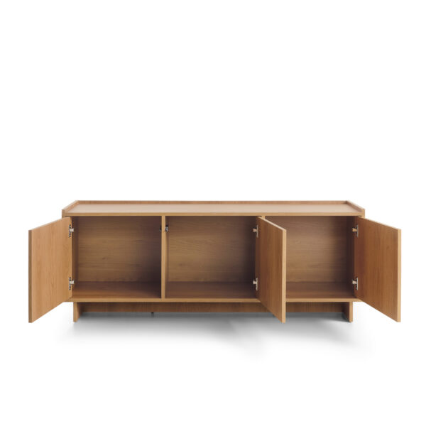 Meuble TV Yarker – chêne caramel – 3 portes – 147 x 55 x 39 cm – Image 4