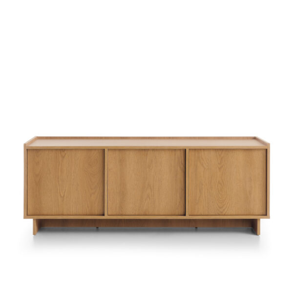 Meuble TV Yarker – chêne caramel – 3 portes – 147 x 55 x 39 cm – Image 6