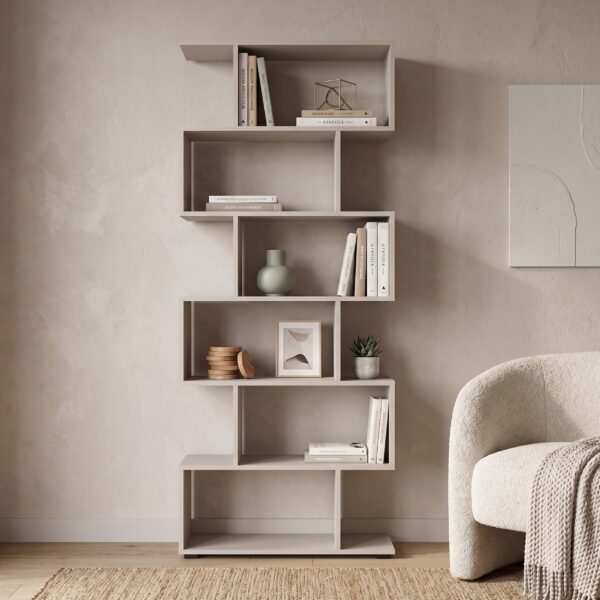 Bibliothèque debout SKEI - Cachemire - Largeur 80 cm, Hauteur 190 cm, Profondeur 25 cm – Image 3