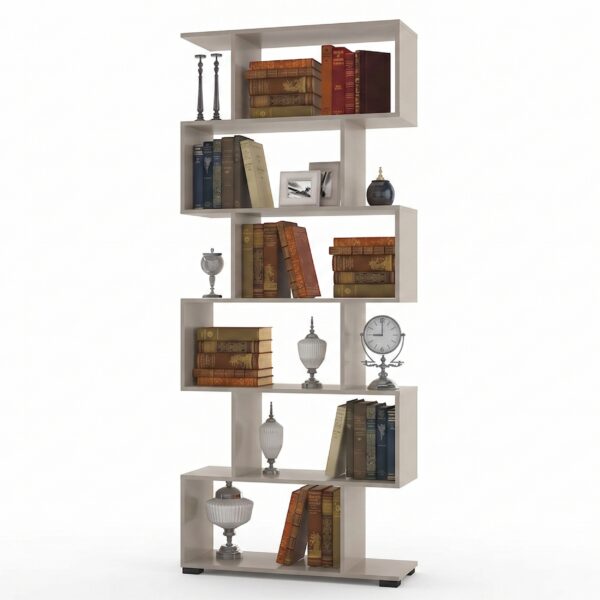 Bibliothèque debout SKEI - Cachemire - Largeur 80 cm, Hauteur 190 cm, Profondeur 25 cm – Image 4