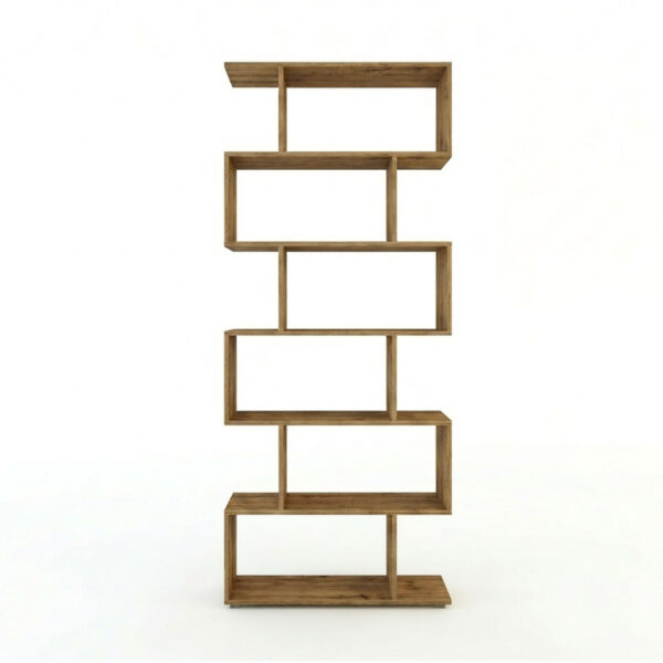Étagère debout SKEI - Chêne Wotan - Largeur 80 cm, Hauteur 190 cm, Profondeur 25 cm – Image 2
