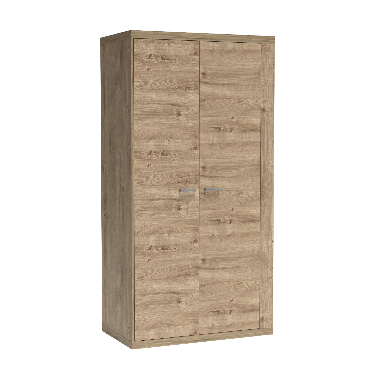 BALESTRANDJAR000009_00-1.jpg Armoire Deux Portes BALESTRAND - Chêne - Barre de Vêtements - 102 x 201 x 58 cm – Image 1