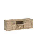 Meuble TV BALESTRAND - Chêne - Tiroir - 151 x 51 x 41 cm
