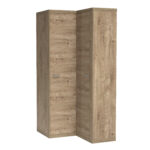 Armoire d'angle BALESTRAND - Chêne - Tringle à vêtements - 109 x 201 x 54 cm