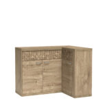 Commode d’angle BALESTRAND – Chêne – Tiroirs – Façade décorative – 132 × 99 × 41 cm