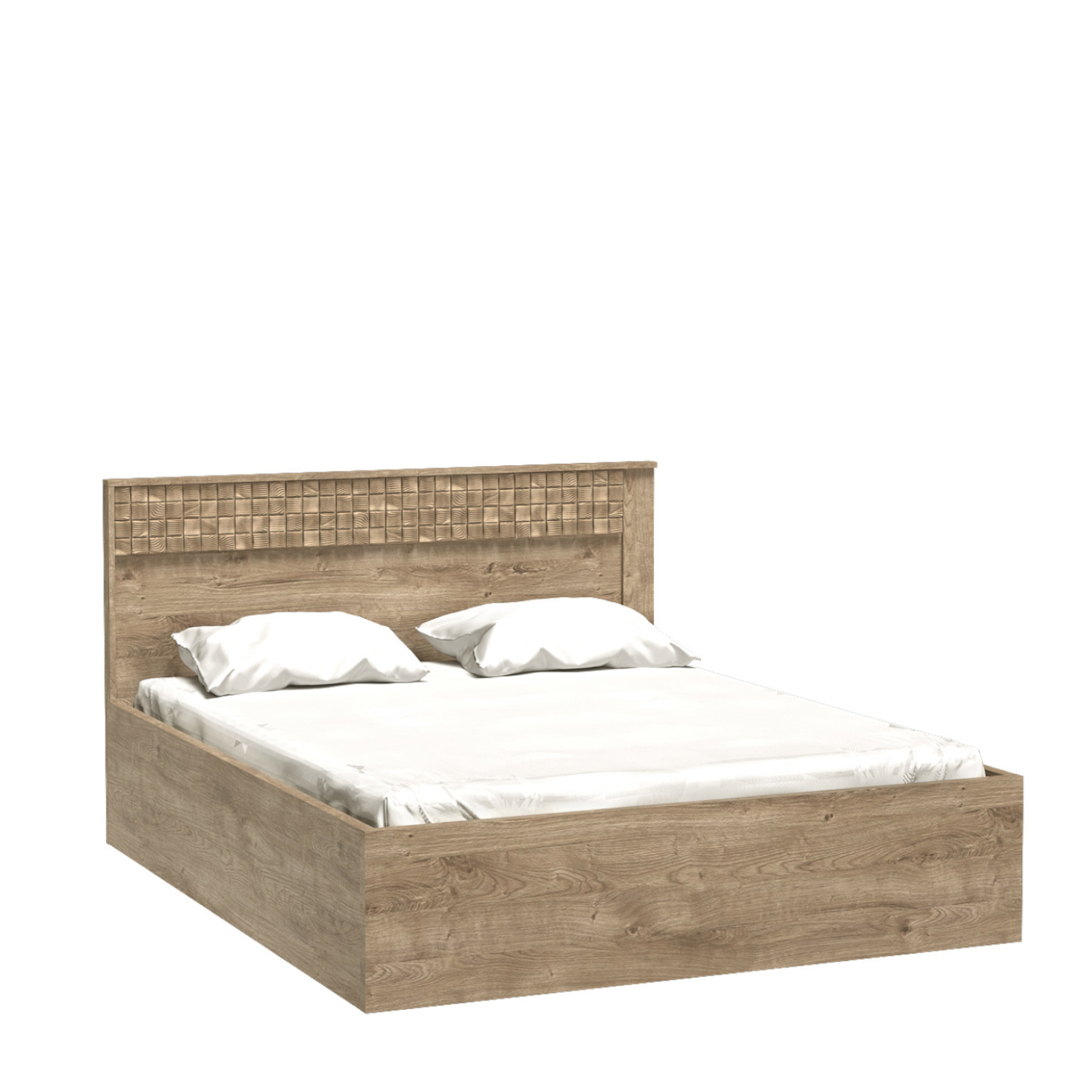 BALESTRANDJAR000021_00-1.jpg Lit Double BALESTRAND - Tête de lit - Conteneur à linge de lit - 167 x 102 x 207 cm – Image 1