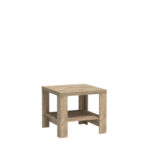 Table Basse BALESTRAND - Chêne - Étagère Intégrée - 65 x 57 x 65 cm