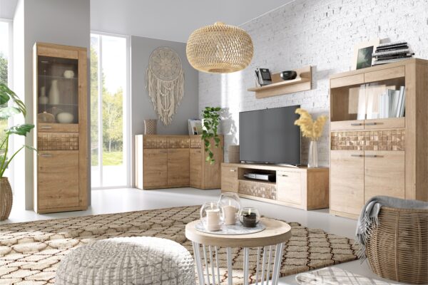 Commode BALESTRAND - Chêne - Tiroirs - Front décoratif - 102 x 119 x 41 cm – Image 3