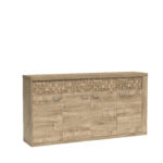 Commode BALESTRAND - Chêne - Tiroirs - Façade décorative - 192 x 99 x 41 cm