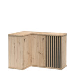 Commode Narożna NASKUP - Chêne - Lames - 123 x 86 x 41 cm