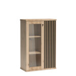 Vitrine Stojąca NAKUSP - Chêne - Lames - 87 x 132 x 41 cm