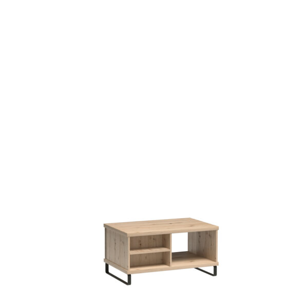 Table Basse NAKUSP - Chêne - Lames - Pieds en Métal - 90 x 36 x 58 cm – Image 3