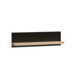Étagère Murale NAKUSP - Chêne - Noir - 120 x 32 x 18 cm