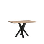 Table à Manger Extensible NAKUSP - Chêne - Pieds en Métal Noir - 88 x 11 x 62 cm